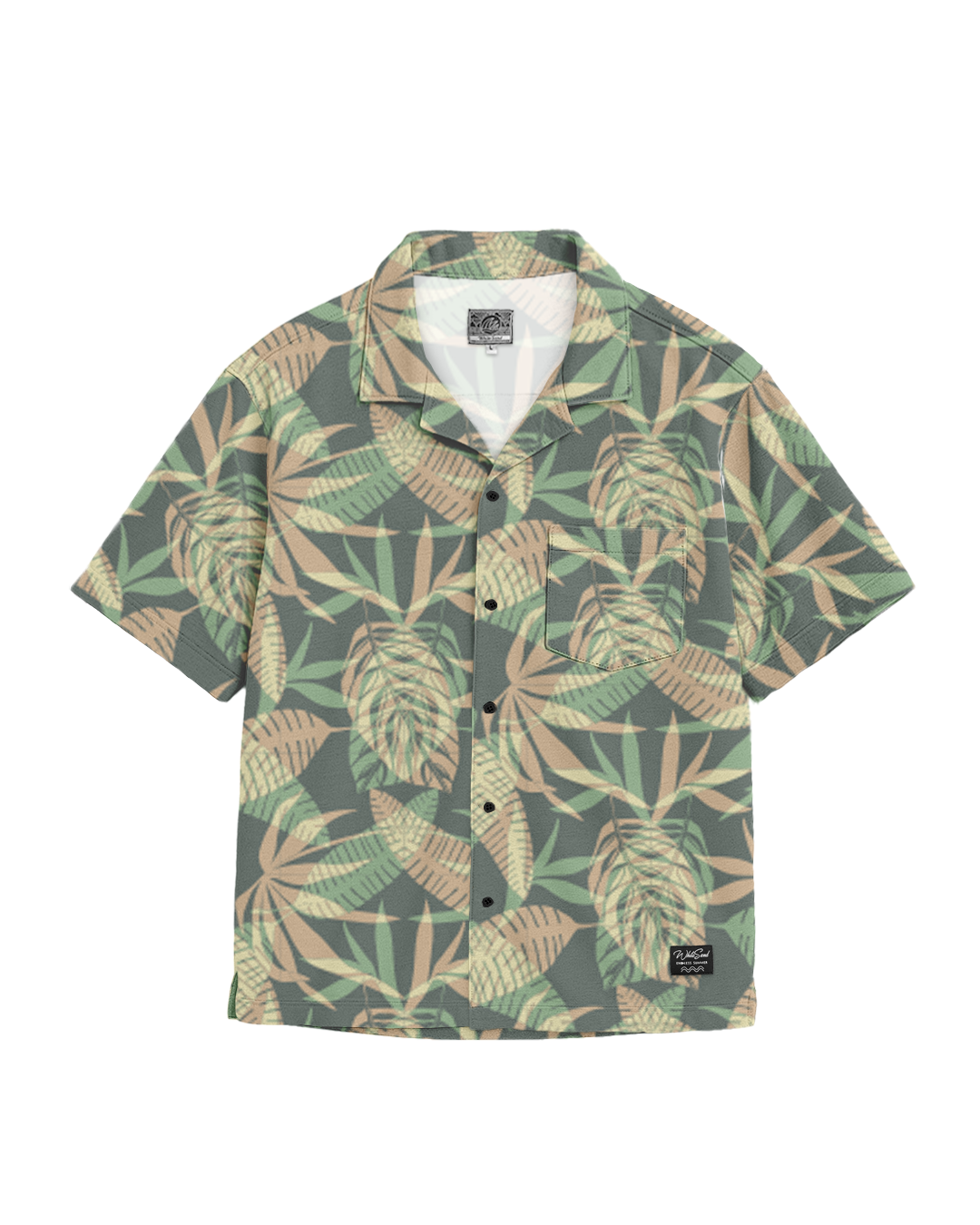 LEAF THREE HYBRID COTTON CUBAN SHIRT