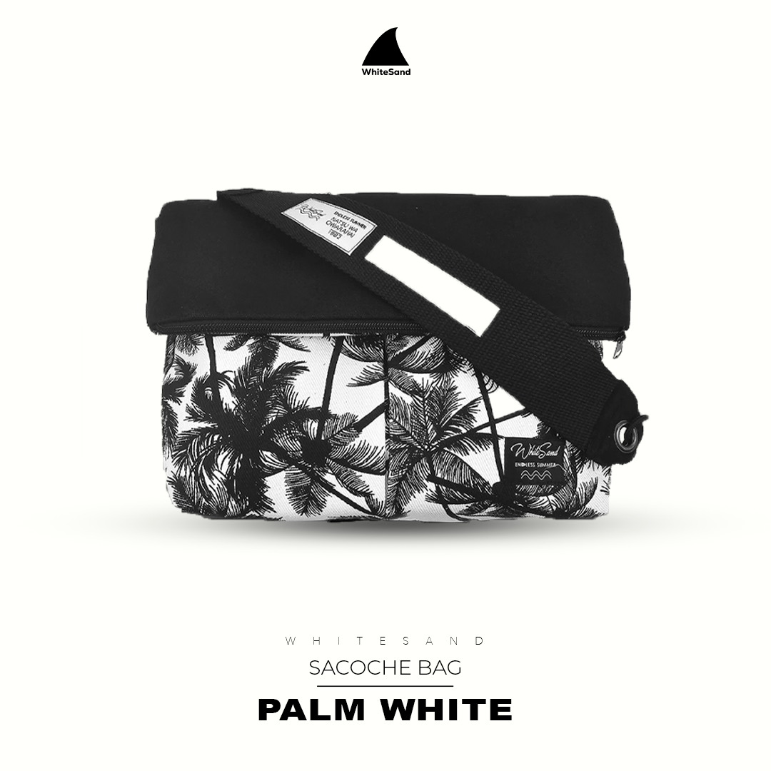 SACOCHE BAG PALM WHITE