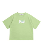 SOFT COTTON CROP TEE – BLOOM OCEAN