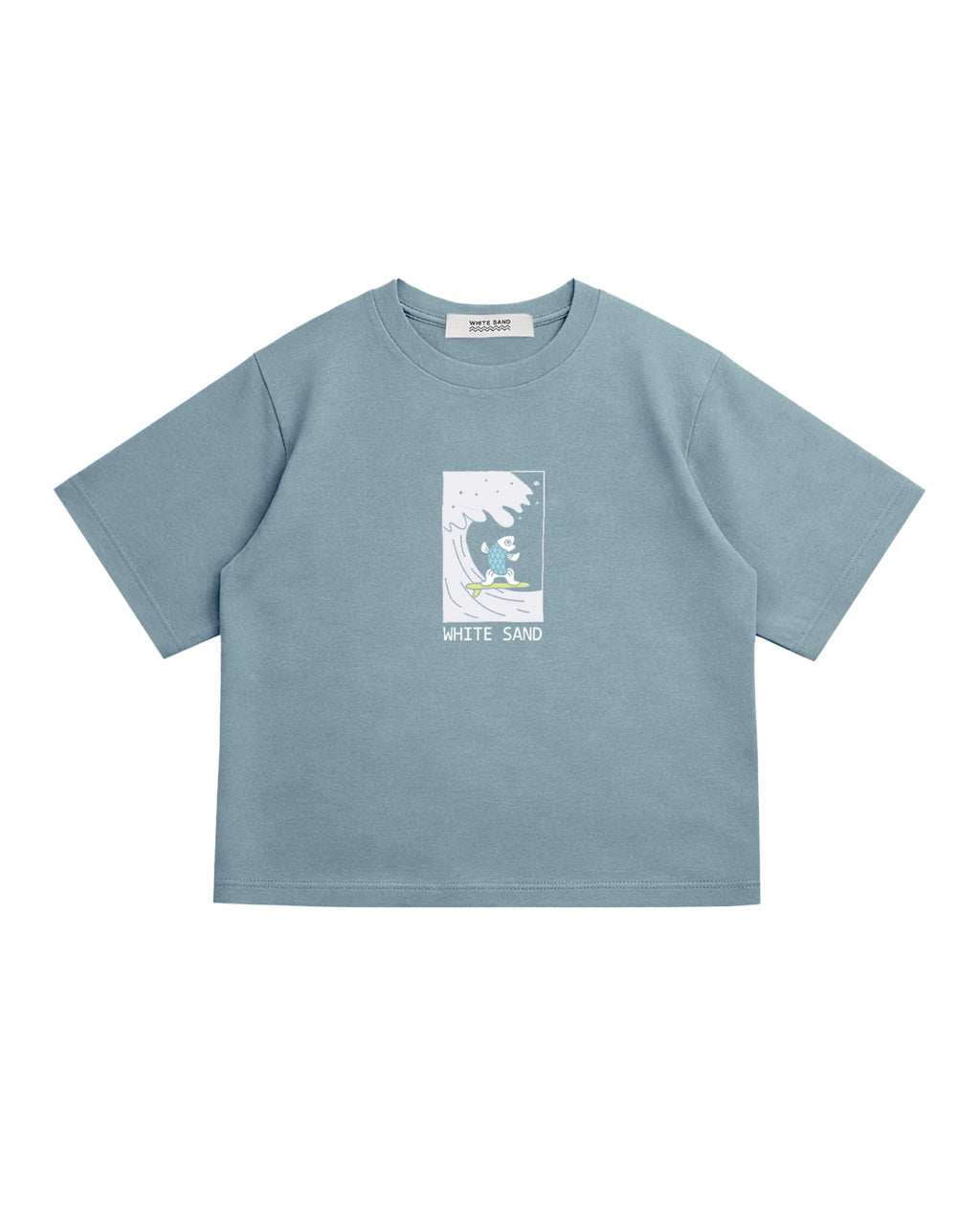 SOFT COTTON CROP TEE – FISH SURF
