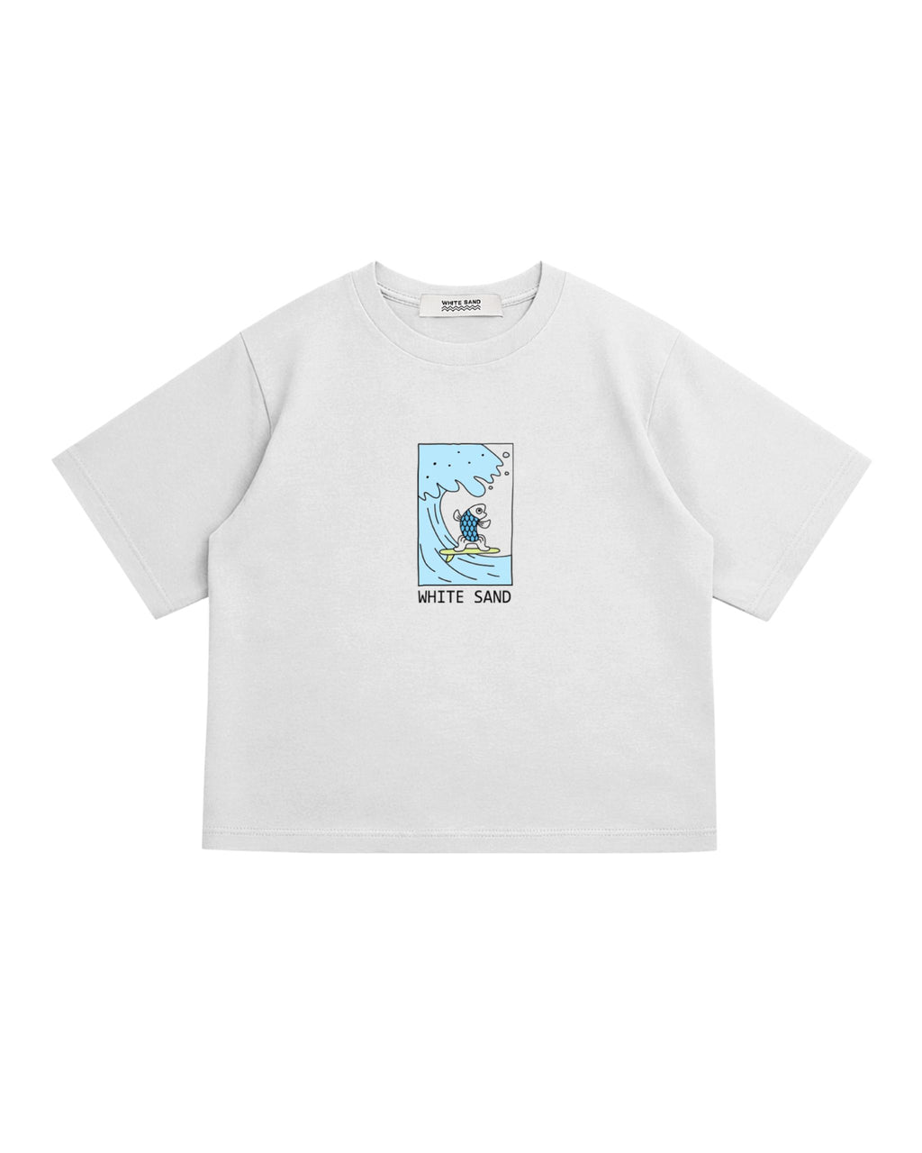 SOFT COTTON CROP TEE – FISH SURF