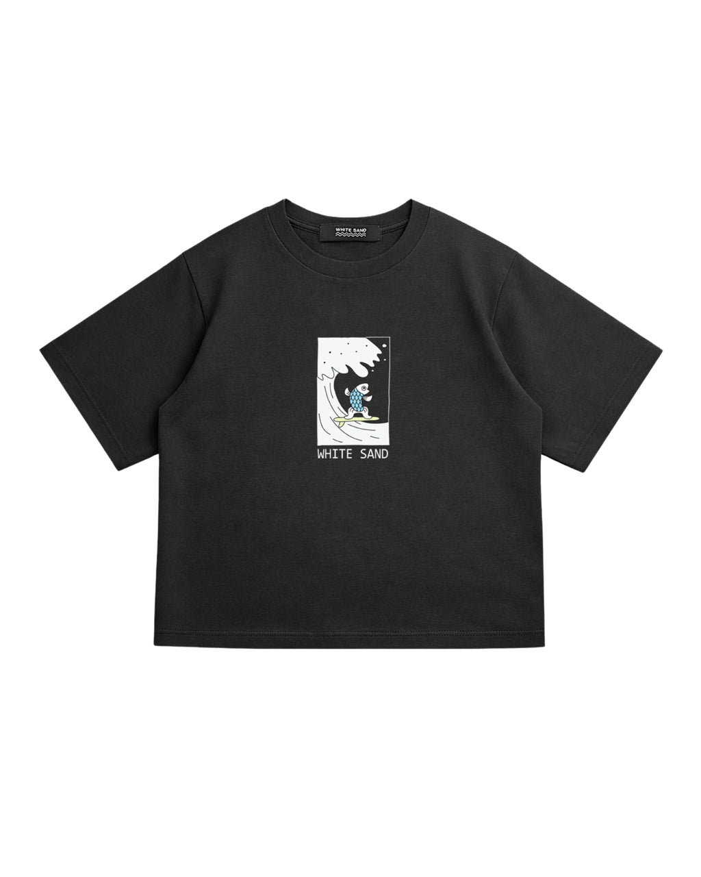 SOFT COTTON CROP TEE – FISH SURF