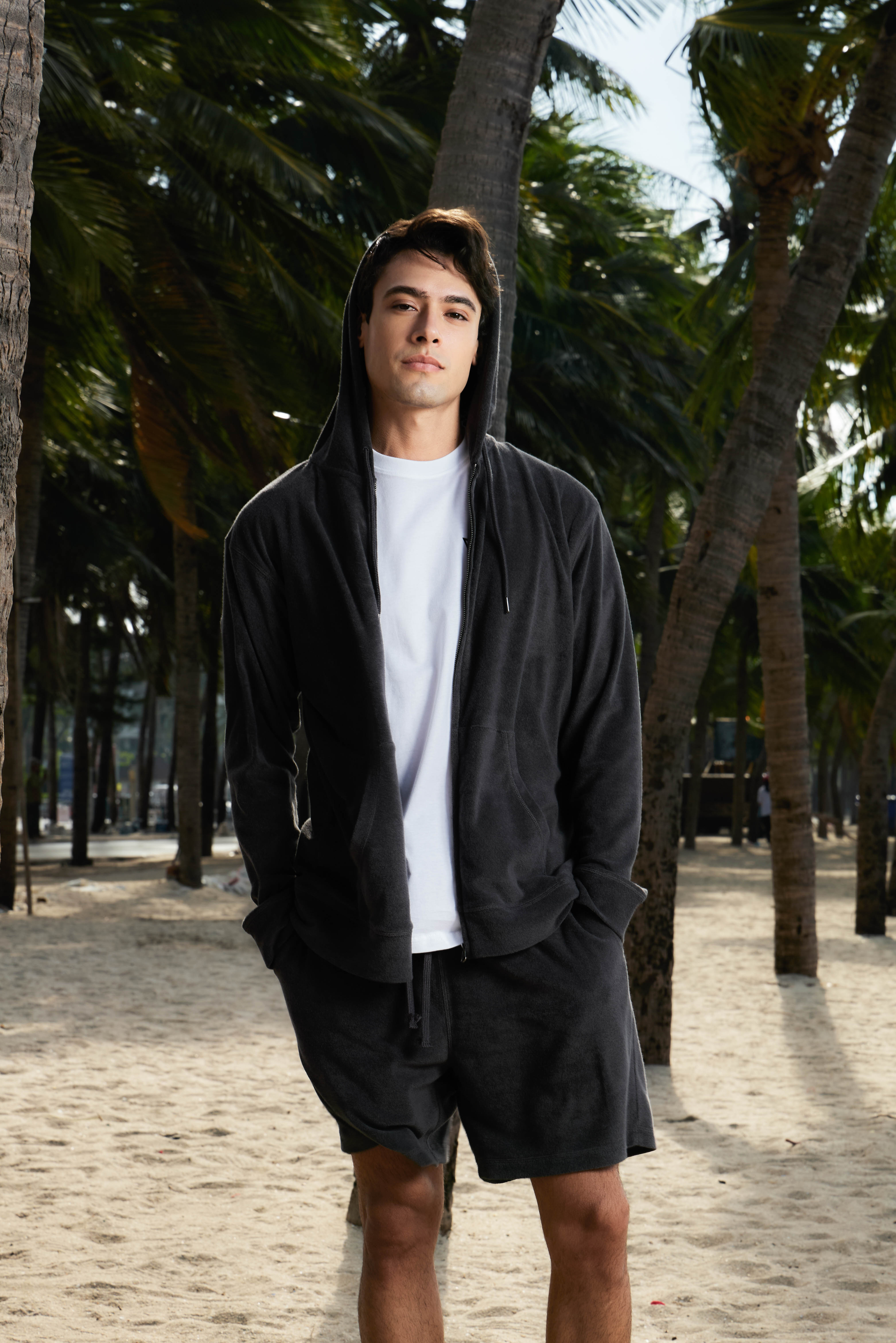 TERRY ZIP HOODIE – 2026 TERRY COLLECTION – WhiteSand