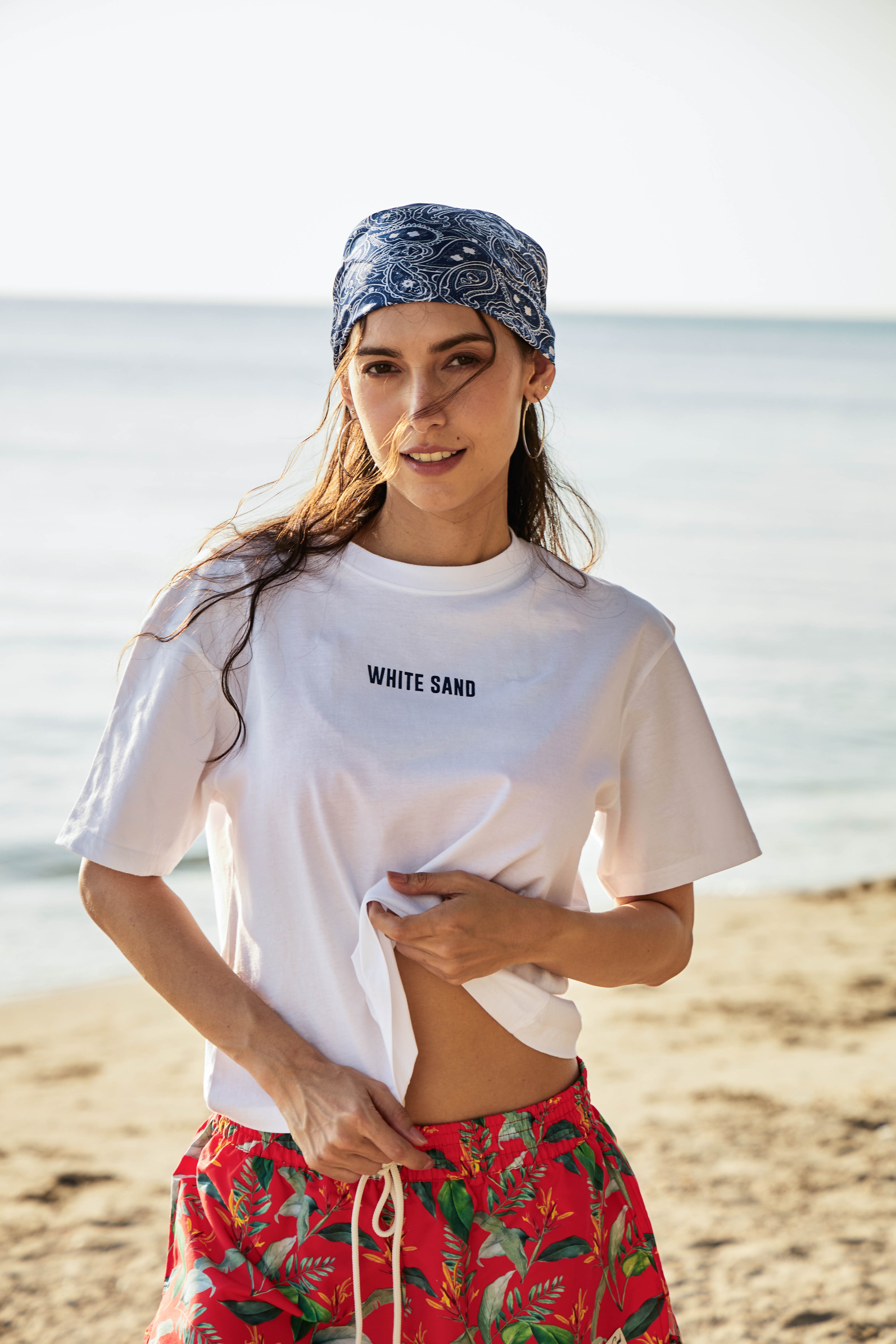 SOFT COTTON CROP TEE – BEACH DAY