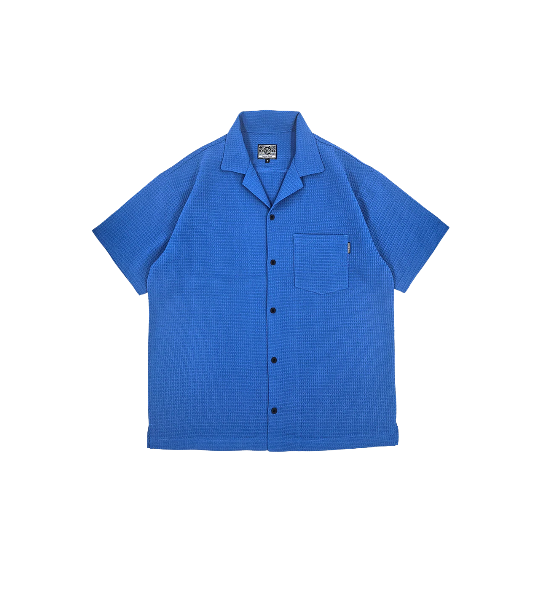 SEA CLAY OPEN COLLAR WAFFLE SHIRT