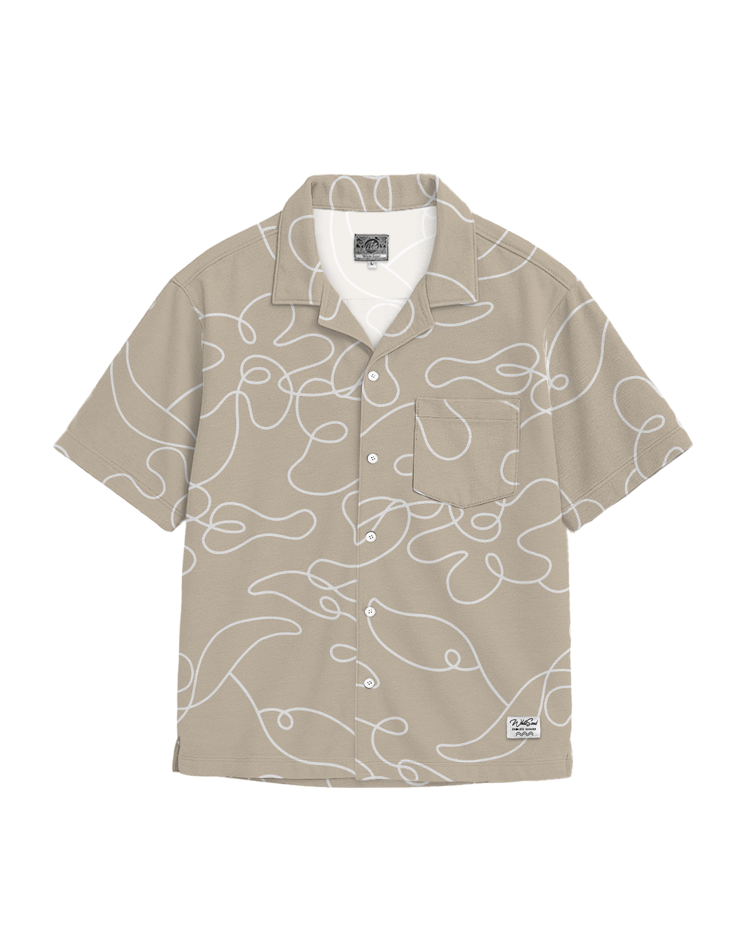 SHORT SLEEVE CAMP COLLAR SHIRT – CHAOS – WhiteSand
