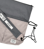 SUEDE CANVAS CROSSBODY – GRAY