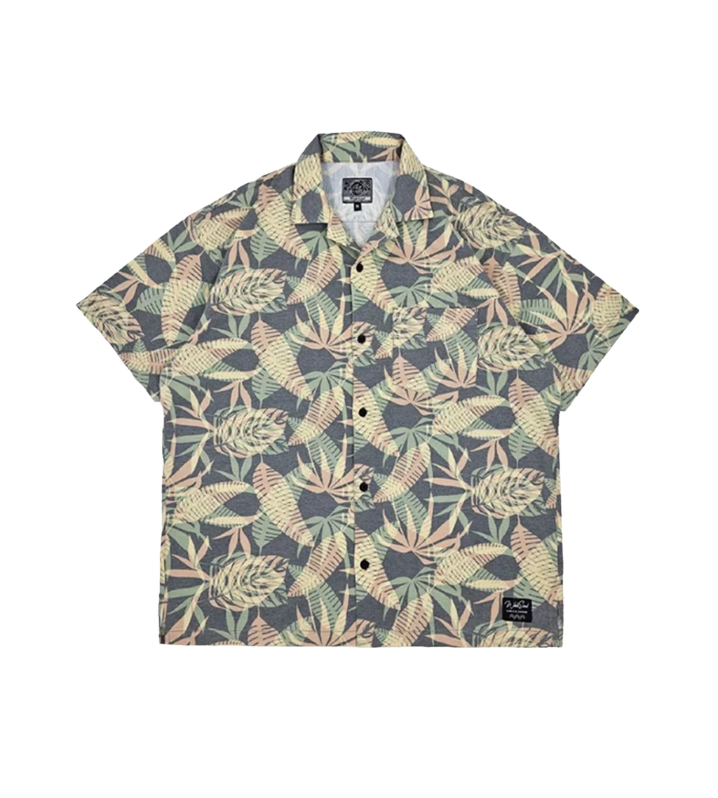 LEAF THREE HYBRID COTTON CUBAN SHIRT