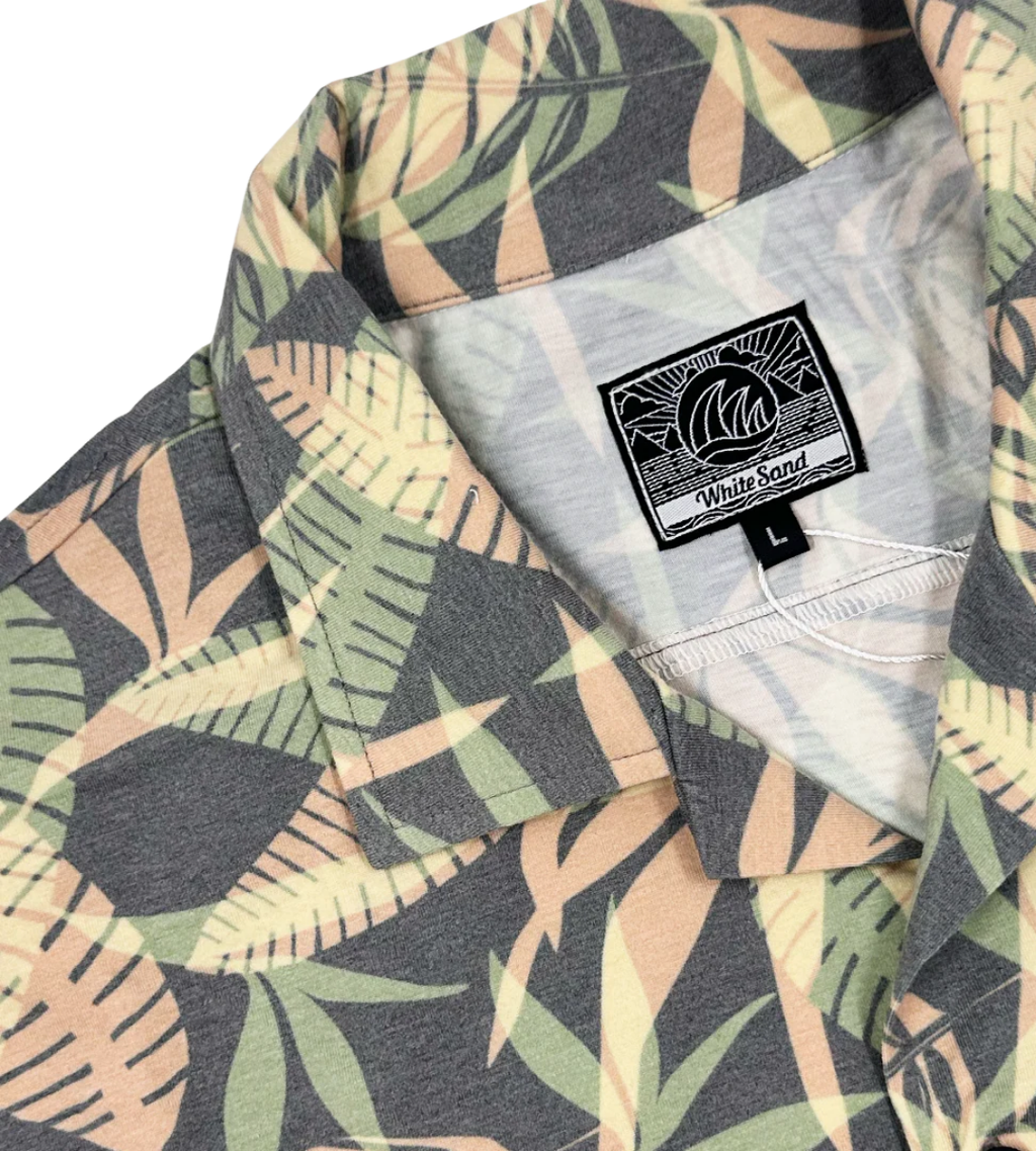 LEAF THREE HYBRID COTTON CUBAN SHIRT