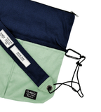 SUEDE CANVAS CROSSBODY – NAVY BLUE